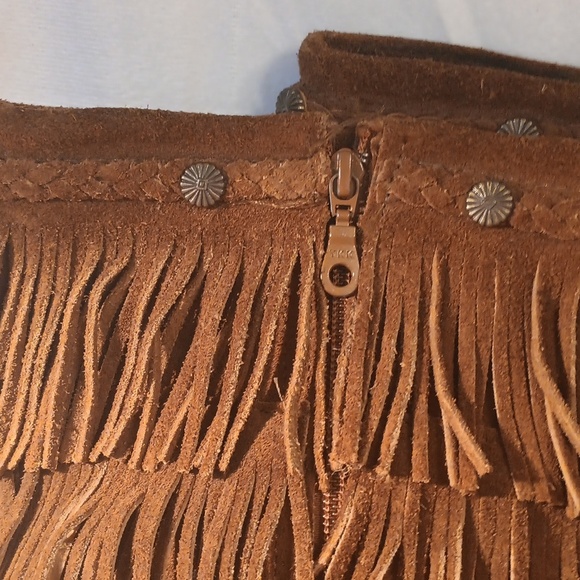 Minnetonka Fringe Brown Women's Boots Size 7 - Picture 3 of 16